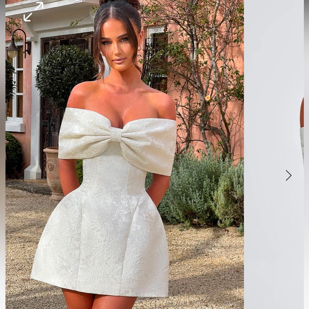 BABYBOO RAQUEL MINI WHITE DRESS